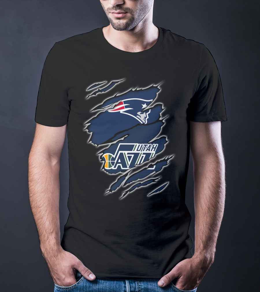 New England Patriots Utah Jazz Rip T-Shirt