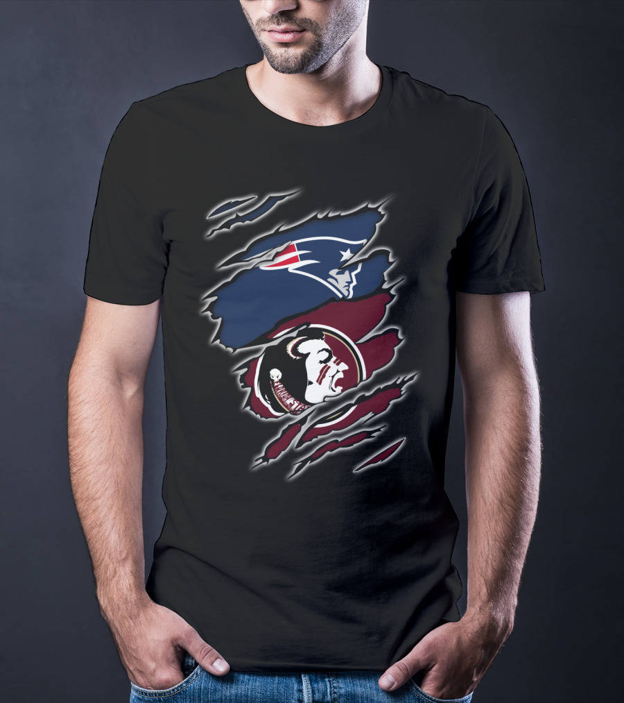 Patriots Seminoles Logo Fusion T-Shirt