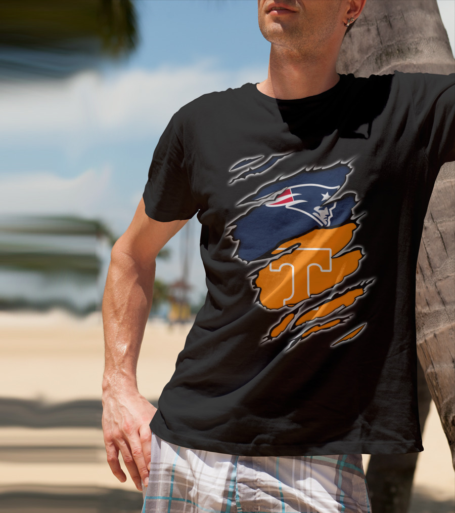 Patriots New England Tennessee Volunteers Split T-Shirt