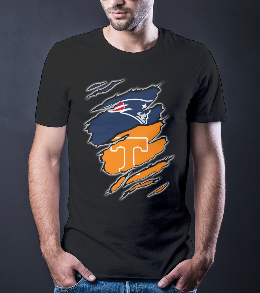 Patriots New England Tennessee Volunteers Split T-Shirt