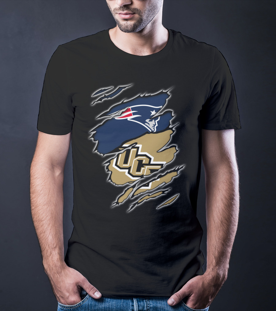 New England Patriots UCF Knights Crossover T-Shirt