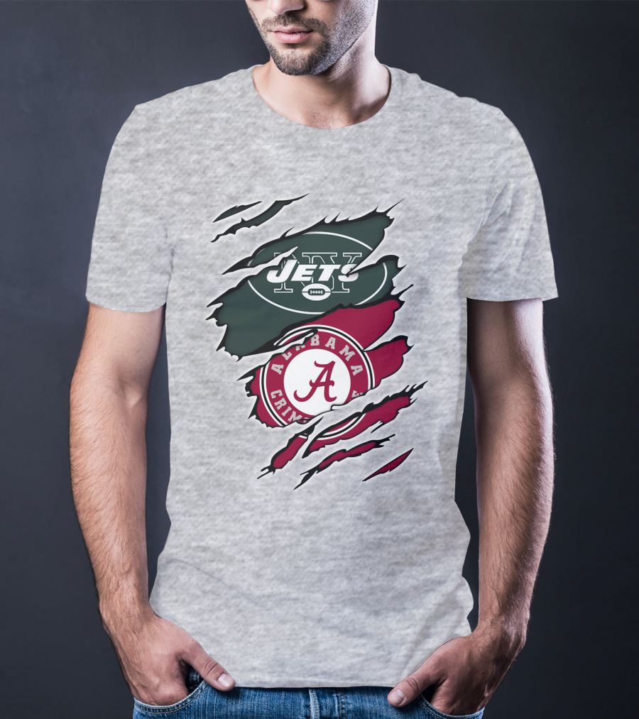 Jets Alabama Crimson Tide Crossover T-Shirt