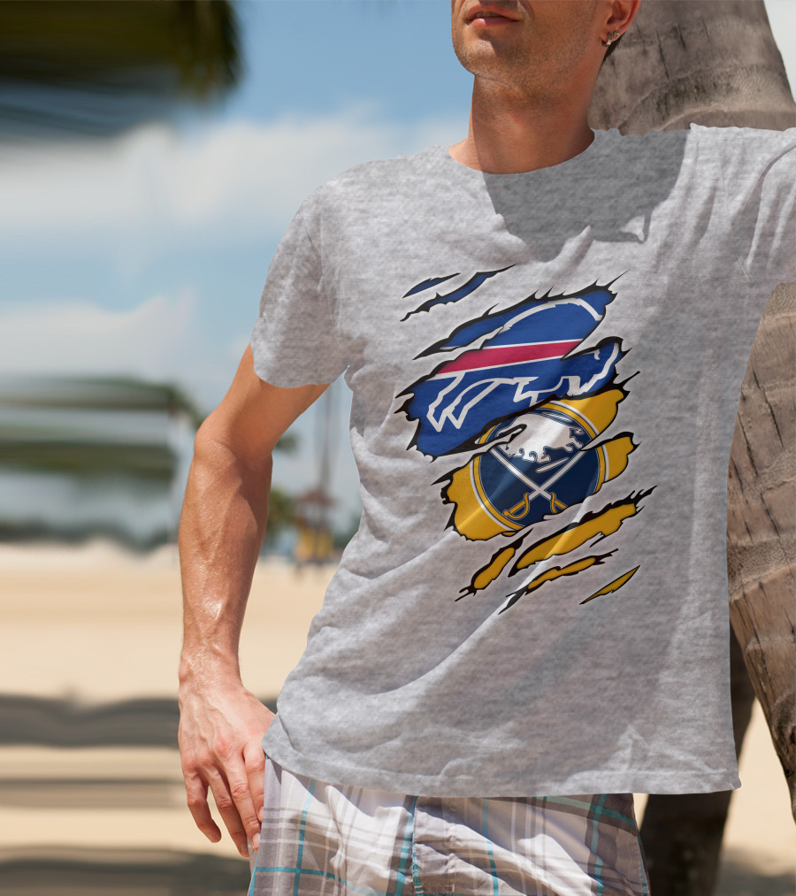 Buffalo Bills Sabres Logo Combo T-Shirt