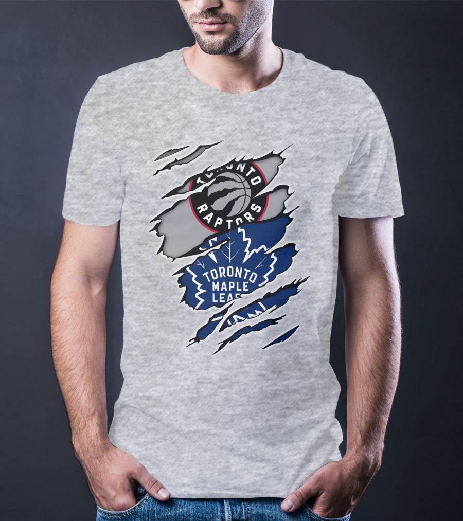 Toronto Raptors Toronto Maple Leafs Logo Mashup T-Shirt