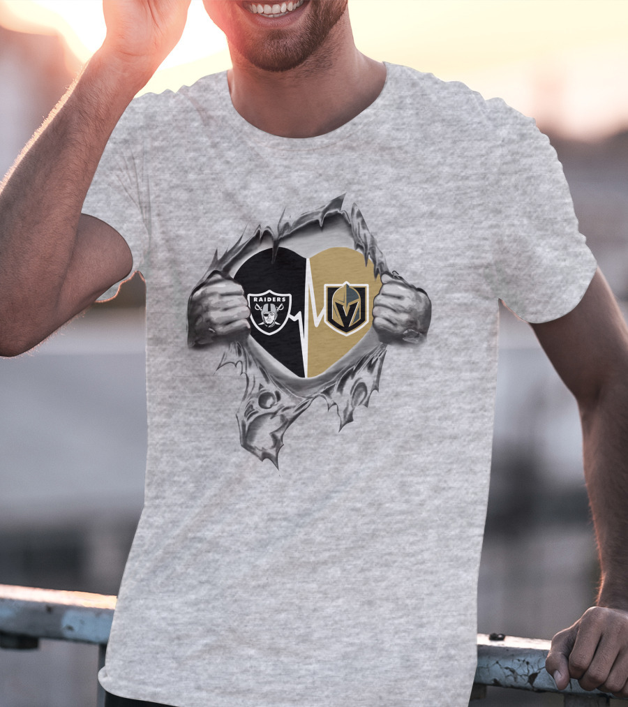 Golden Knights Raiders Heartbeat Fans Passion T-Shirt