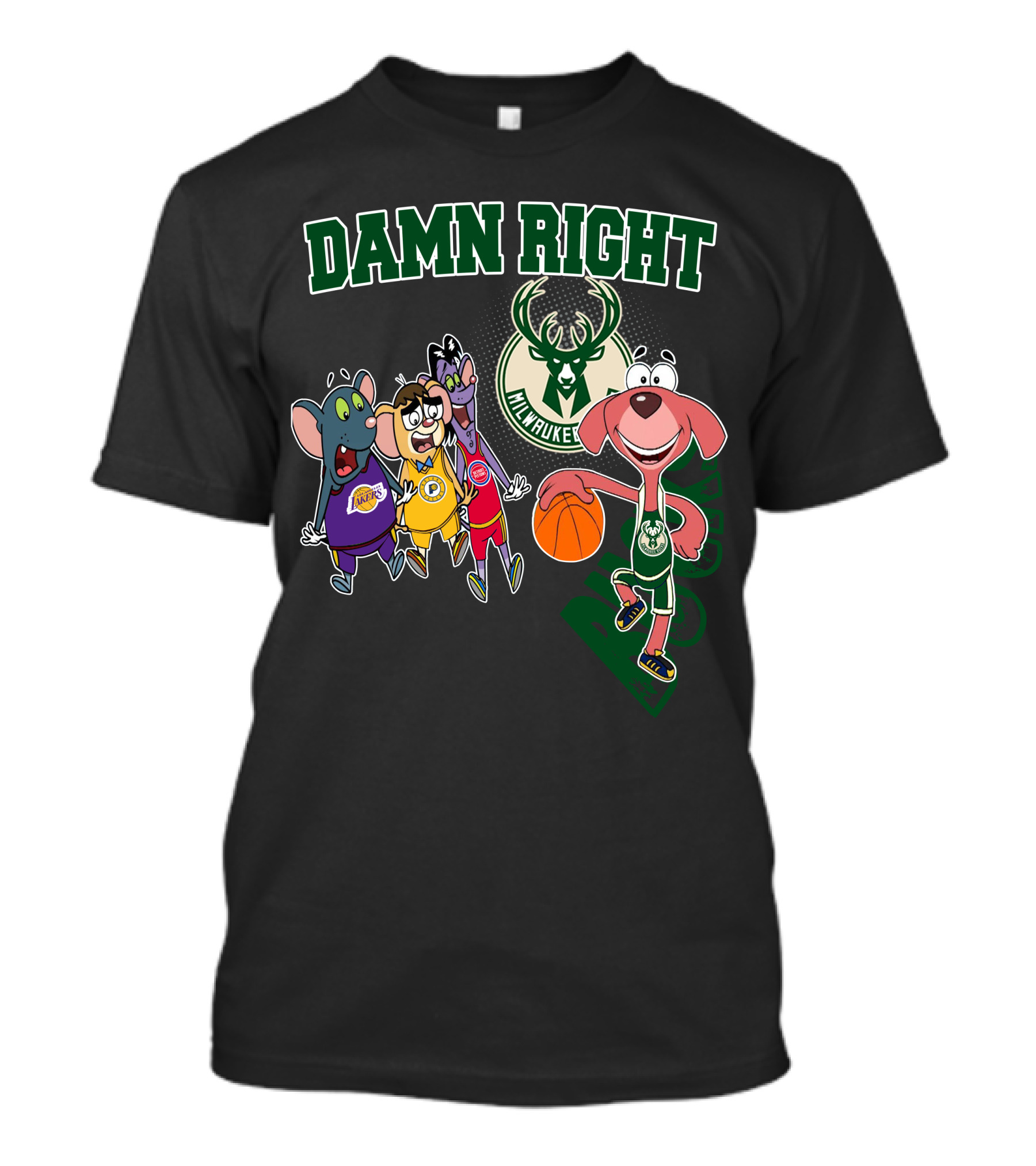 Damn Right Milwaukee Bucks Fan T-Shirt