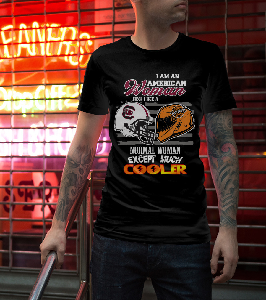American Woman Gamecocks Harley Davidson Cooler T-Shirt