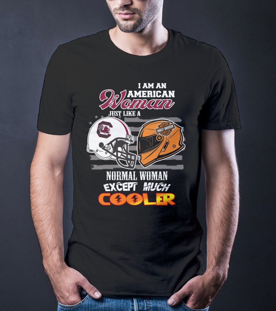 American Woman Gamecocks Harley Davidson Cooler T-Shirt