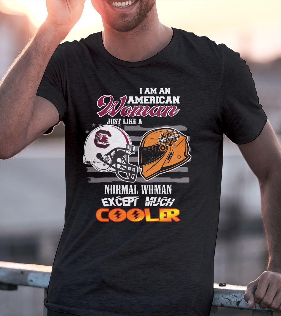 American Woman Gamecocks Harley Davidson Cooler T-Shirt