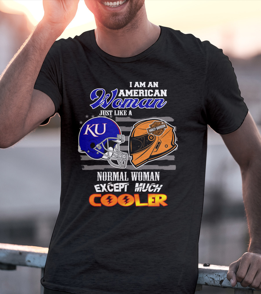 American Woman Ku Helmet Harley Davidson Cooler T-Shirt
