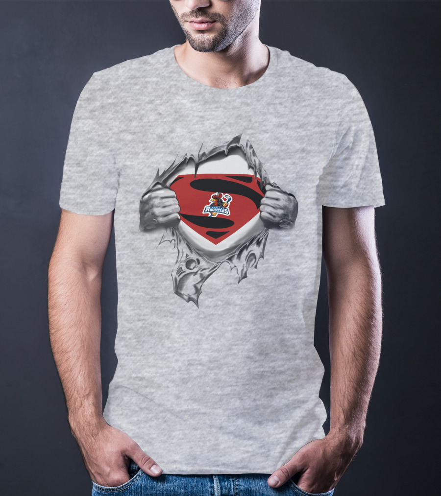 Iserlohn Roosters Super Man Logo Emblem Burst T-Shirt