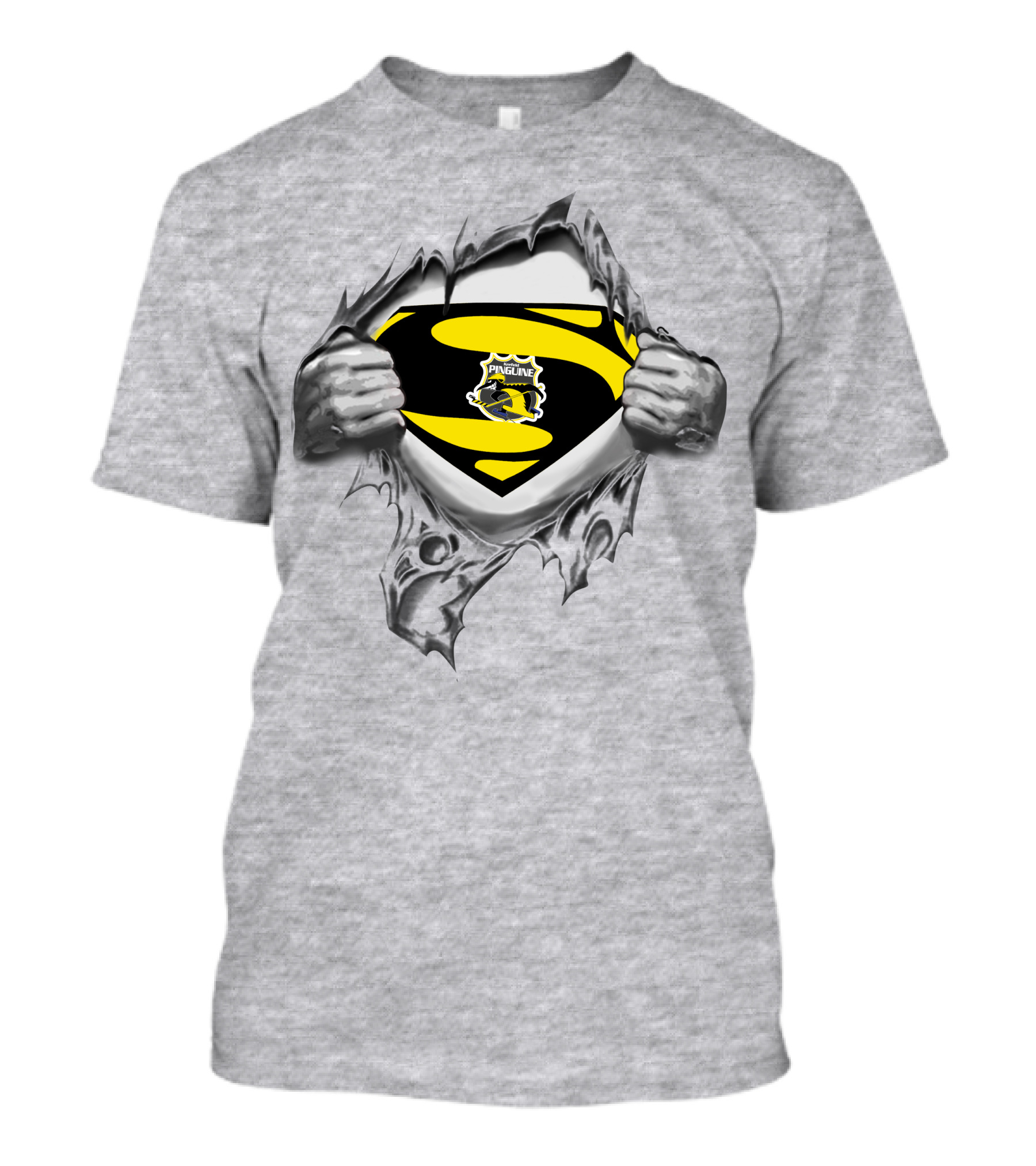 Krefeld Pinguine Superhero Shield Emblem T-Shirt