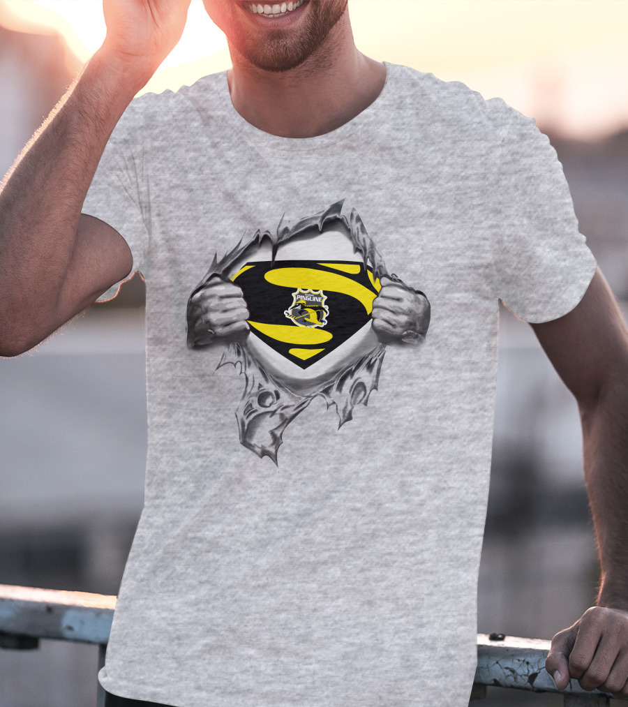 Krefeld Pinguine Superhero Shield Emblem T-Shirt