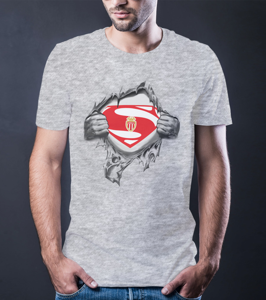 AS Monaco FC Superman Logo Reveal T-Shirt
