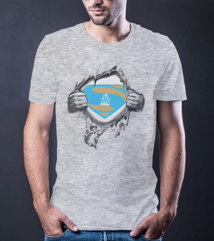 Olympique De Marseille Superman Crest Unveiling T-Shirt