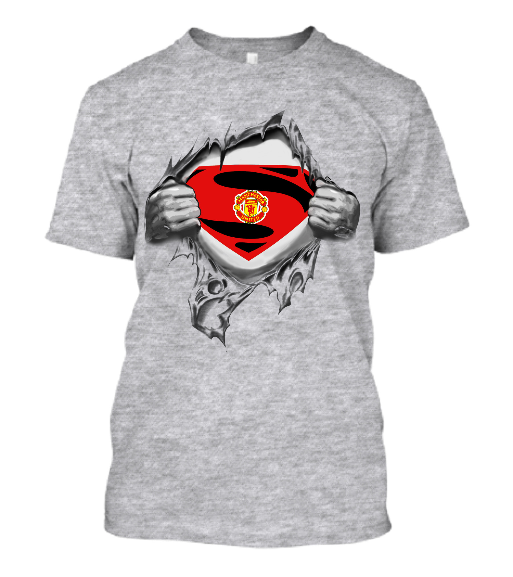 Pl Manchester United Superman Logo Emblem With Iconic Crest T-Shirt