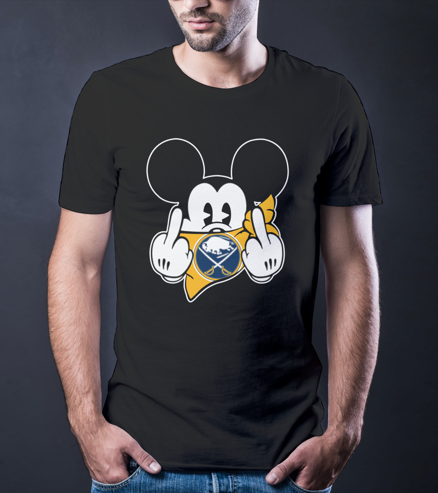 Sabres Mouse Middle Finger Gesture T-Shirt