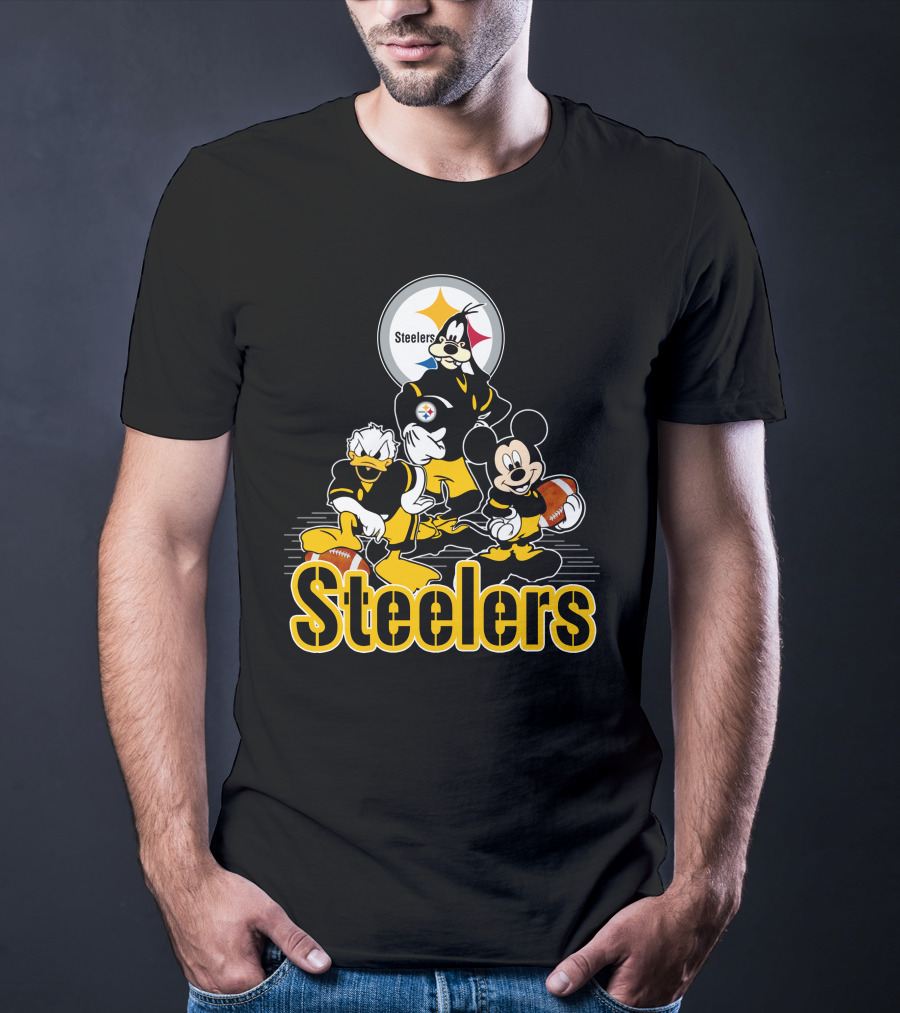 Steelers Mickey Donald Goofy Football Team Friendship T-Shirt