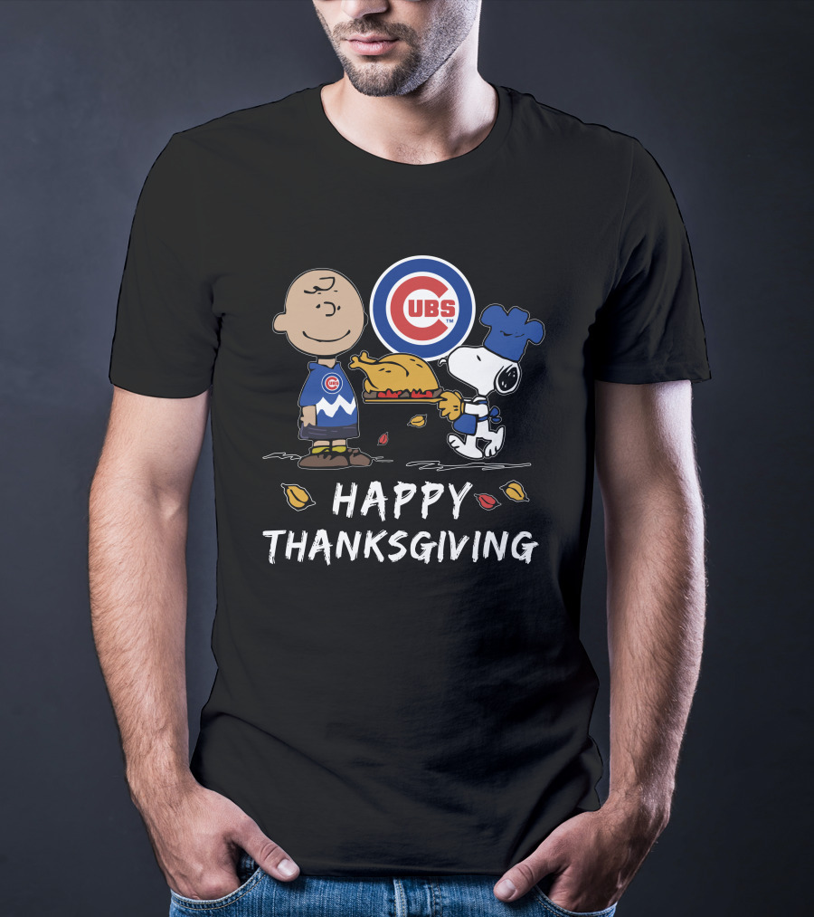 Peanuts Chicago Cubs Happy Thanksgiving T-Shirt
