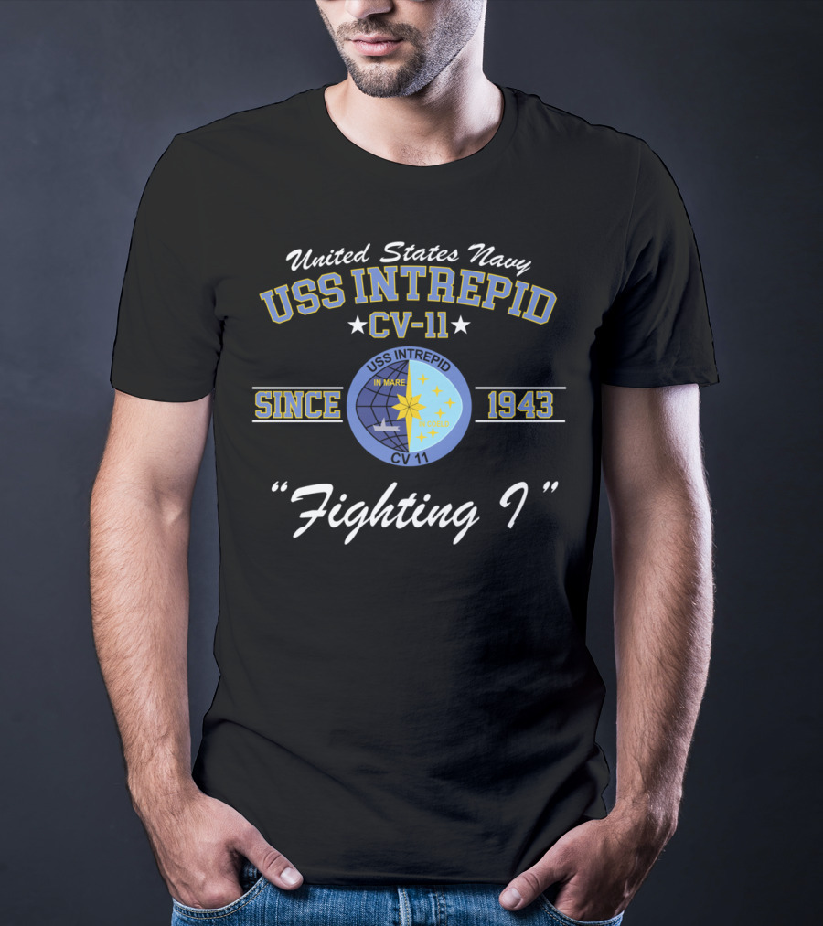 United States Navy USS Intrepid CV-11 Since 1943 Fighting I T-Shirt