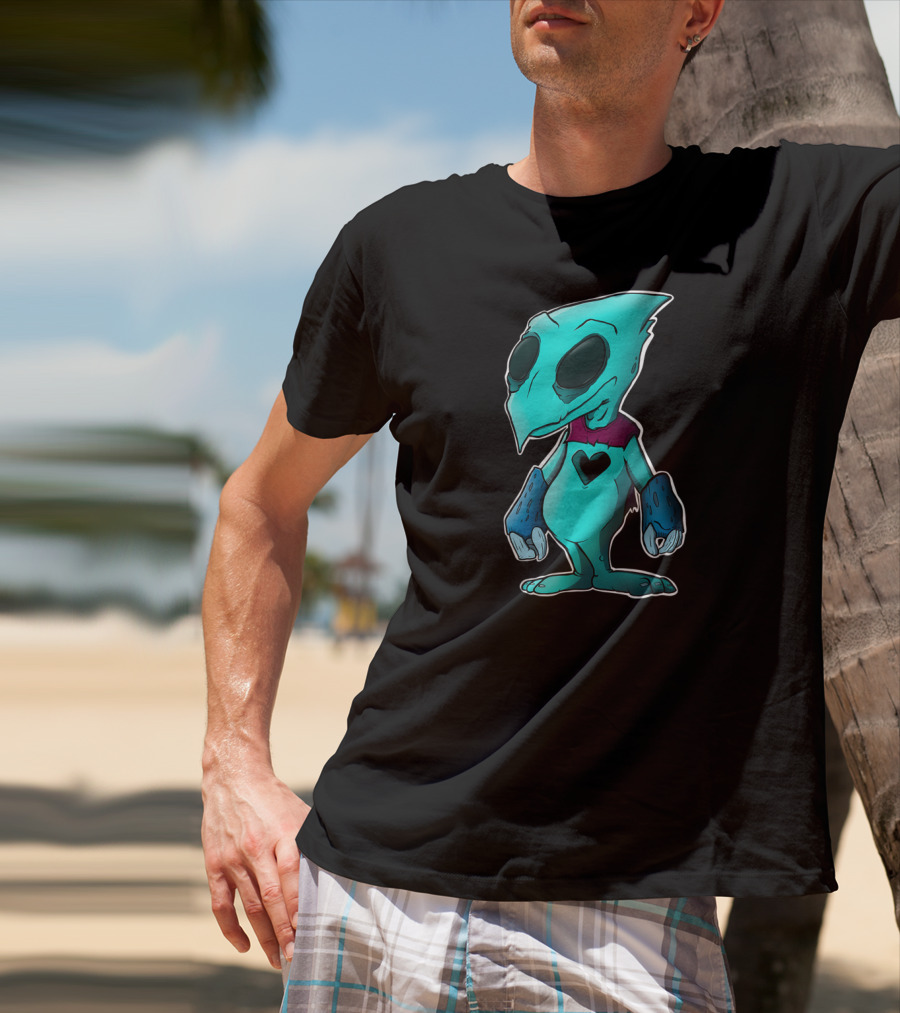 Heartless Kingdom Hearts Blue Creature With Heart T-Shirt