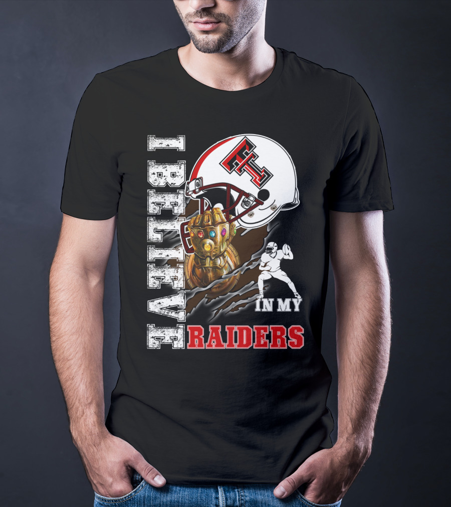 I Believe In My Raiders Infinity Gauntlet Football Helmet T-Shirt