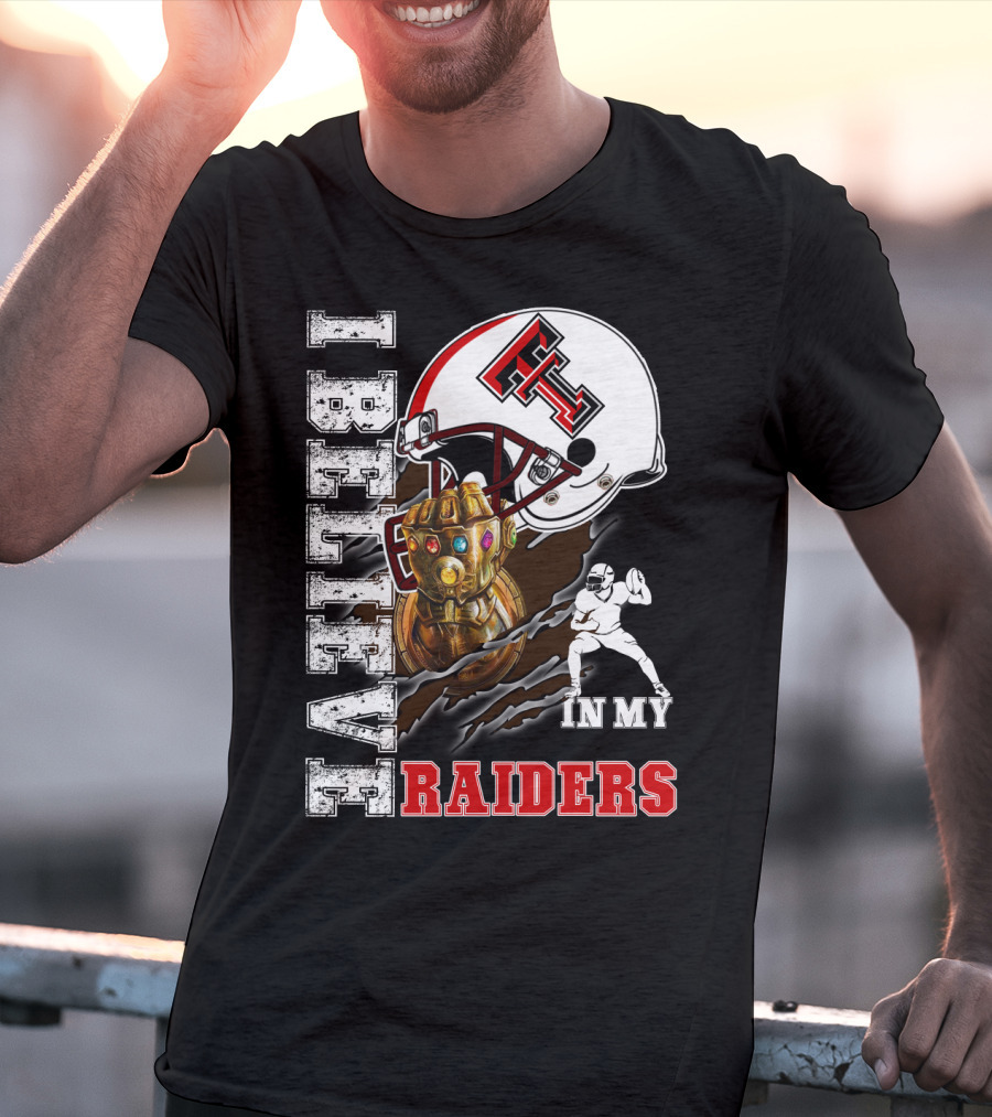 I Believe In My Raiders Infinity Gauntlet Football Helmet T-Shirt