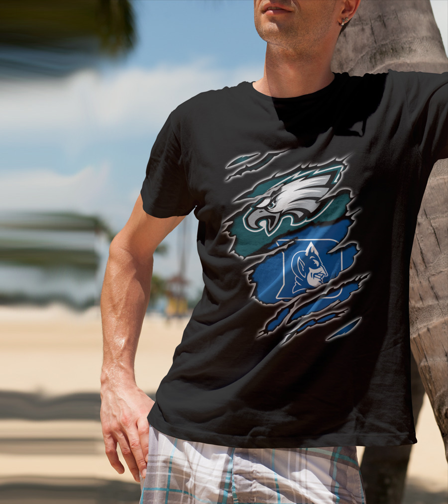 Philadelphia Eagles Duke Blue Devils Fan T-Shirt