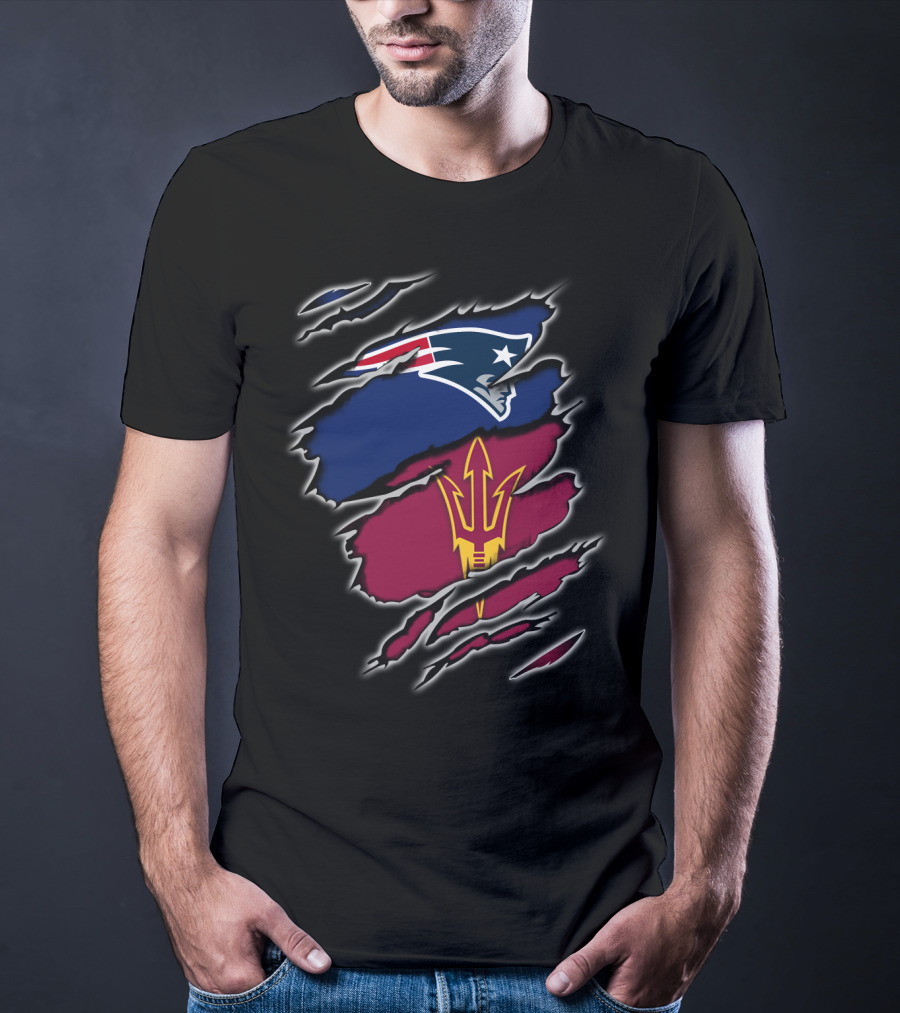 Patriots Arizona State University Torn Overlay T-Shirt