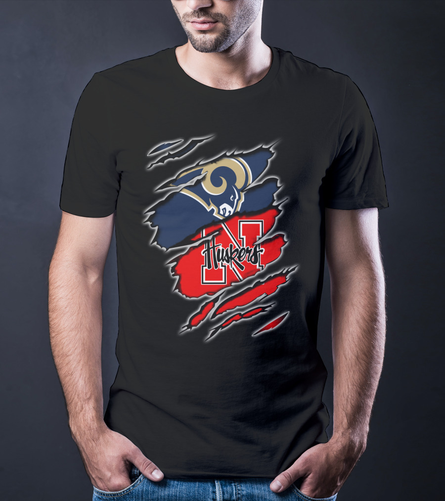 Rams Huskers Scratch Claw T-Shirt