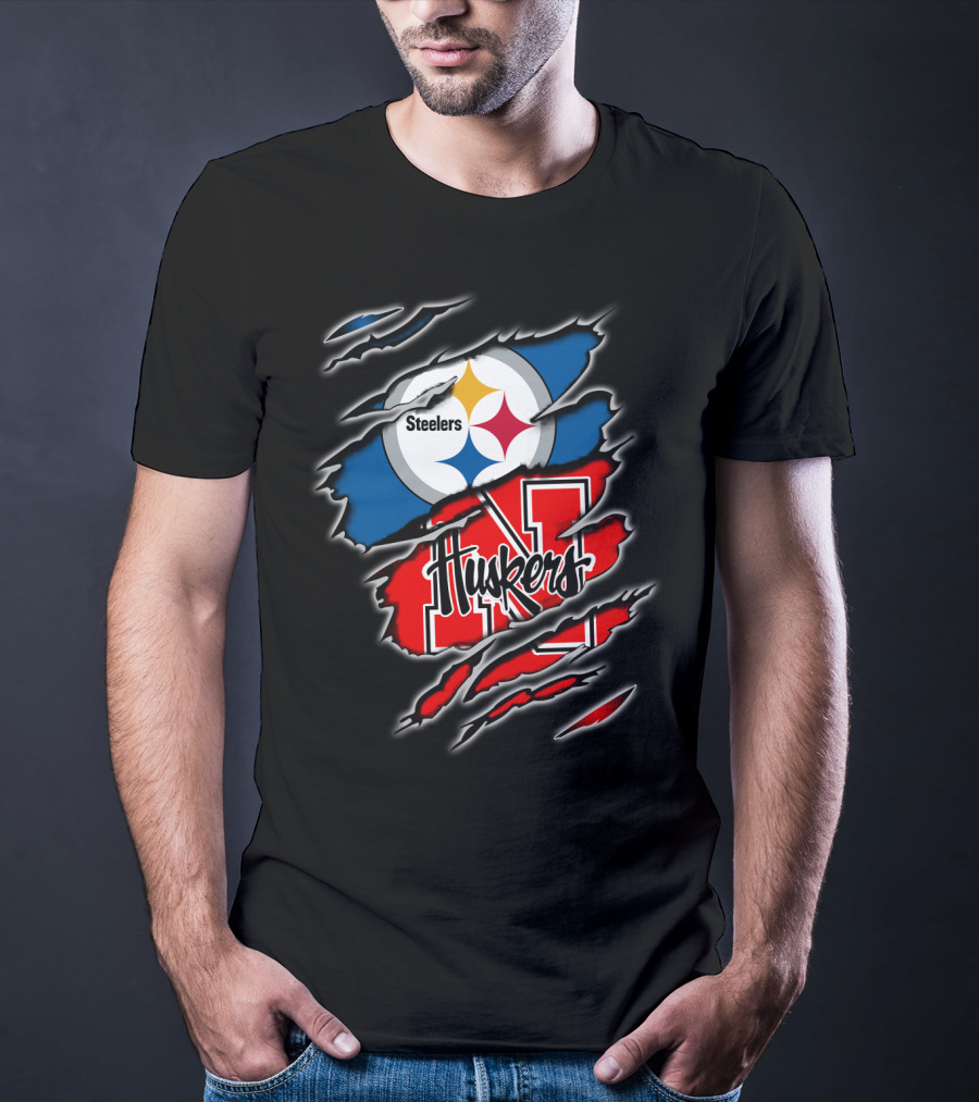 Steelers Huskers Ripped T-Shirt