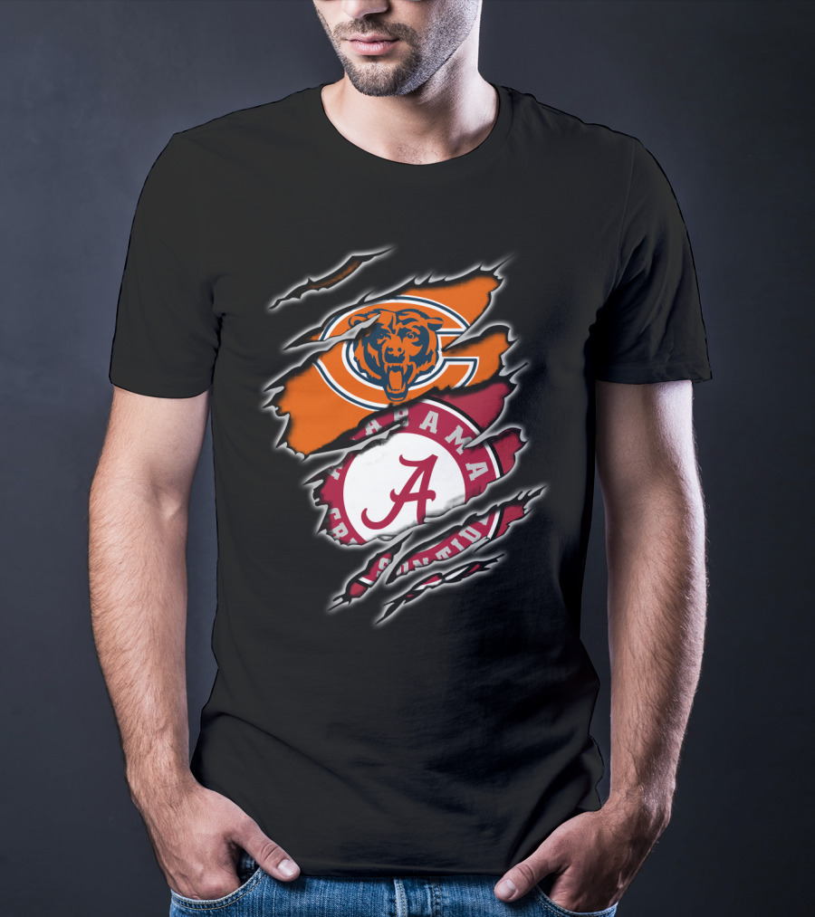 Chicago Bears Alabama Crimson Tide Crossover T-Shirt