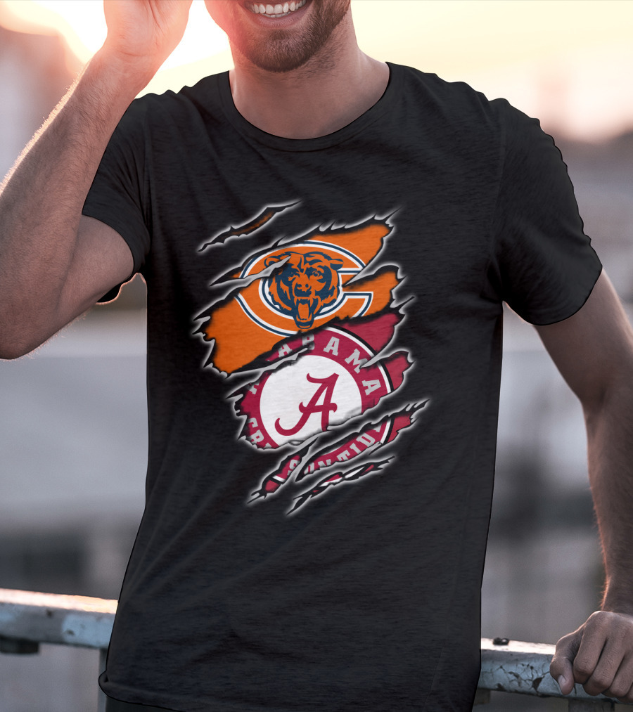 Chicago Bears Alabama Crimson Tide Crossover T-Shirt