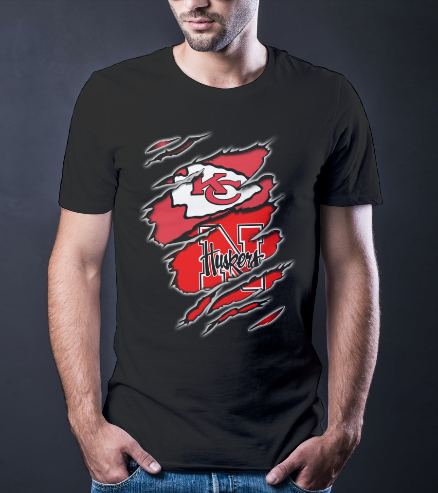 Chiefs KC Huskers Nebraska N Football T-Shirt