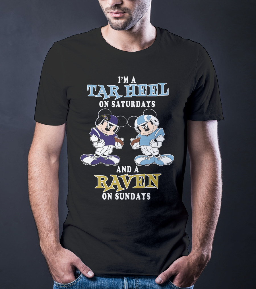 I'm A Tar Heel On Saturdays And A Raven On Sundays T-Shirt