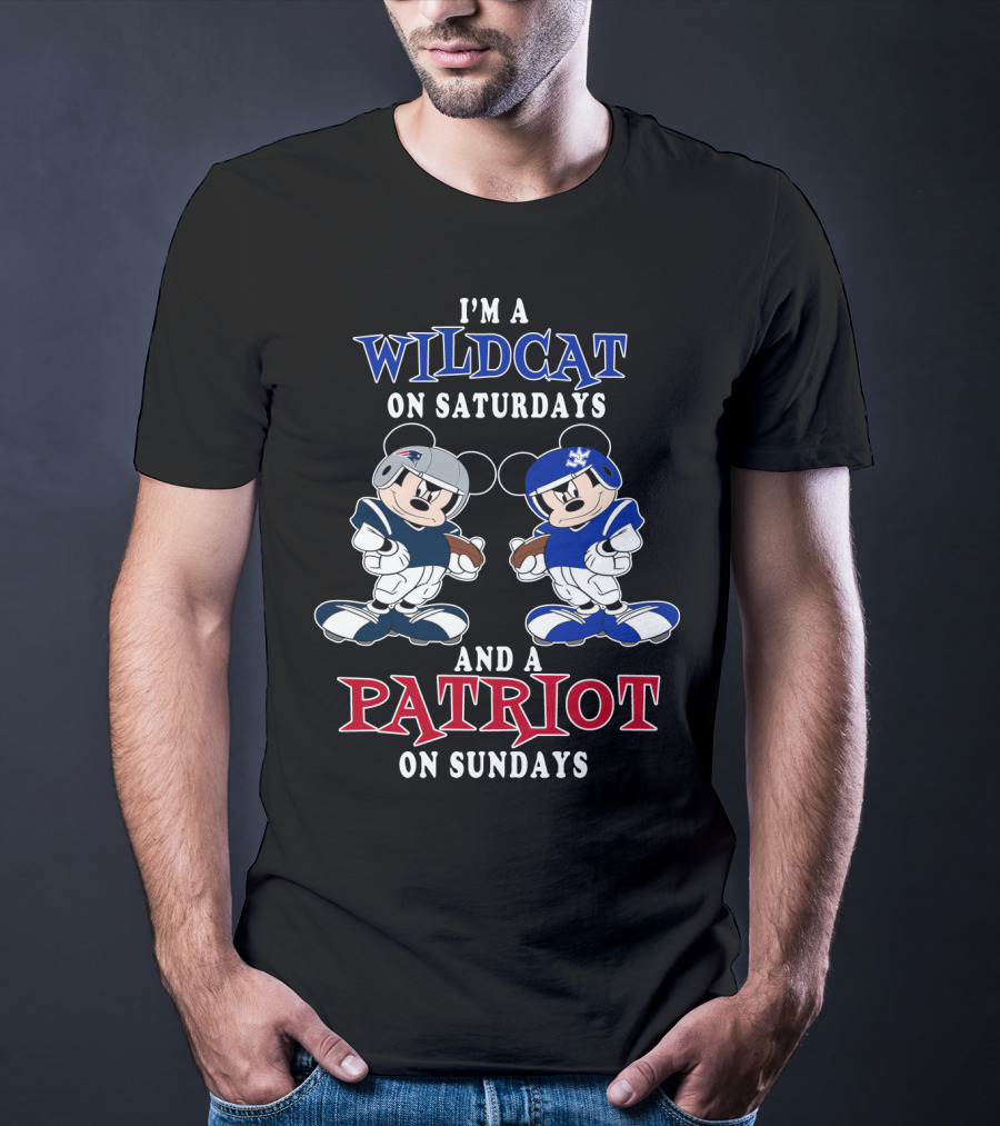 I'm A Wildcat On Saturdays And A Patriot On Sundays T-Shirt