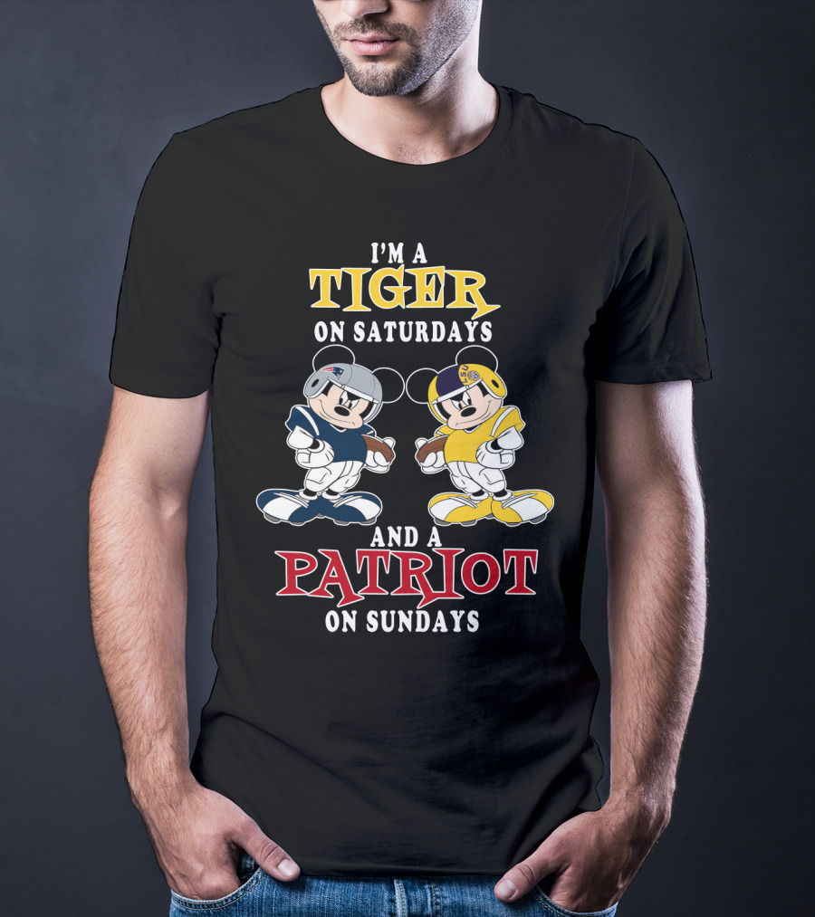 I'm A Tiger On Saturdays And A Patriot On Sundays T-Shirt