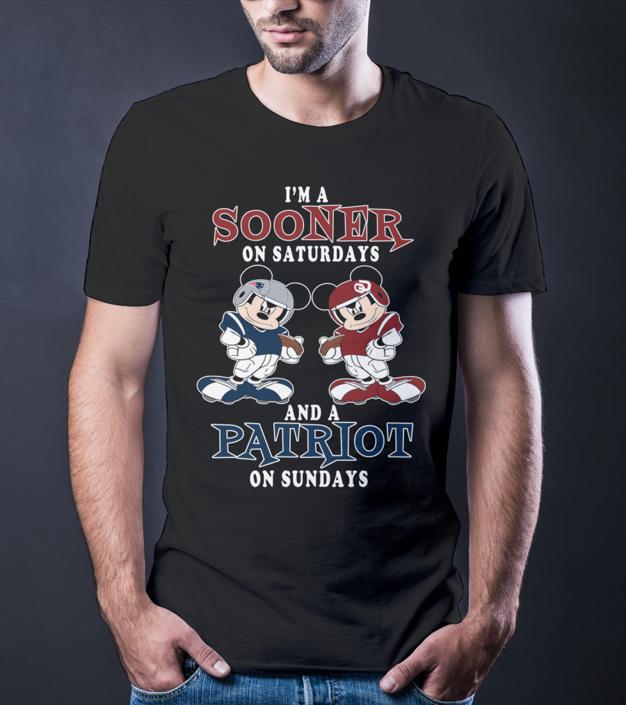 I'm A Sooner On Saturdays And A Patriot On Sundays T-Shirt
