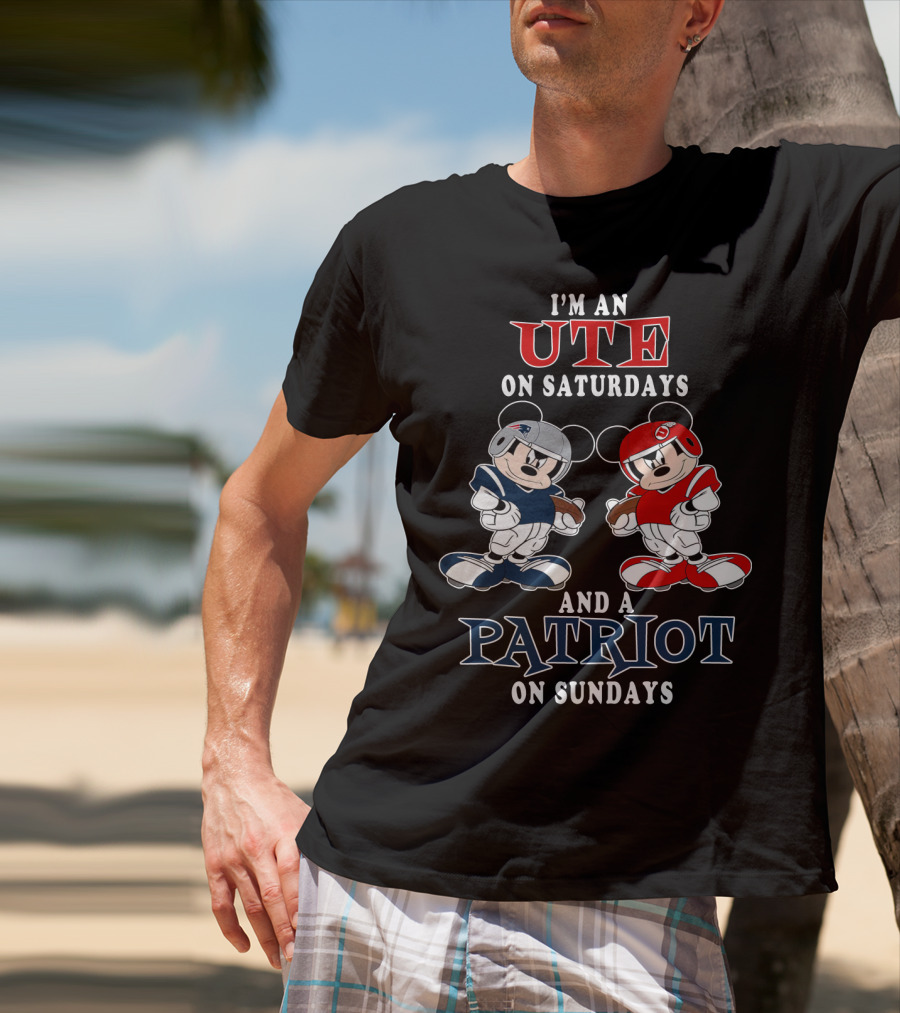 I'm An Ute On Saturdays And A Patriot On Sundays T-Shirt