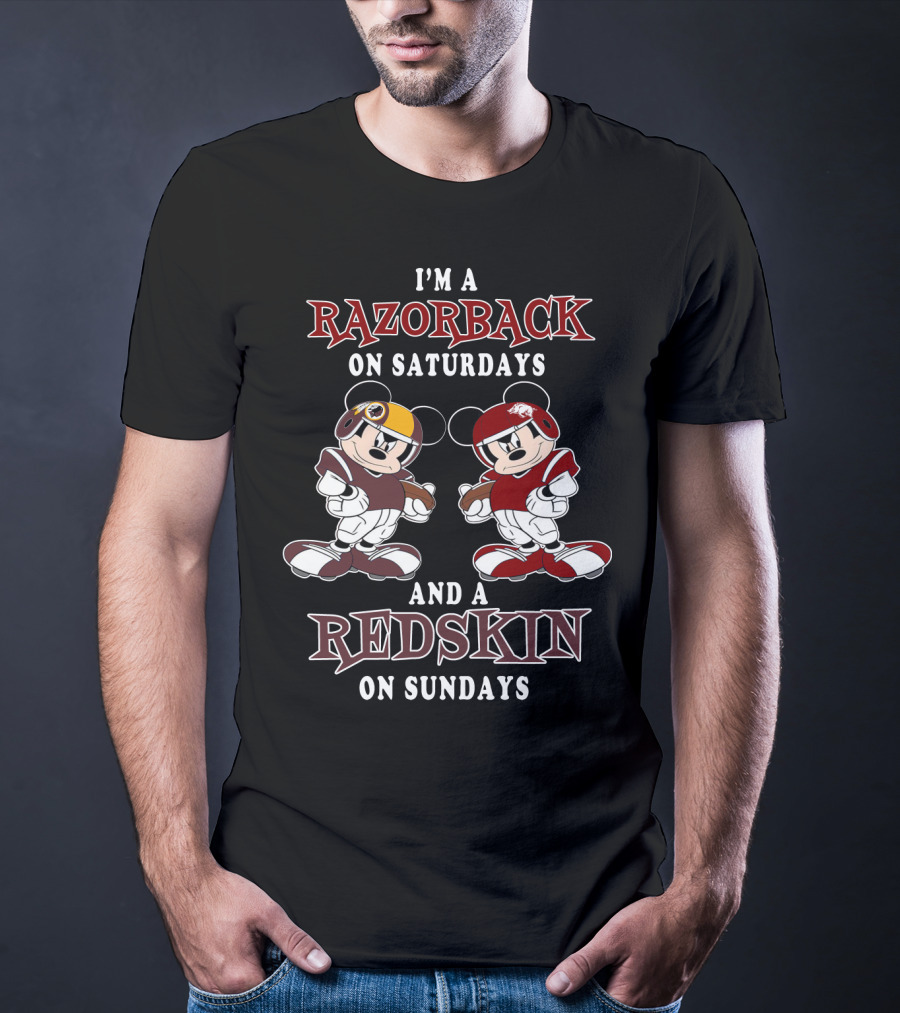 I'm A Razorback On Saturdays And A Redskin On Sundays T-Shirt