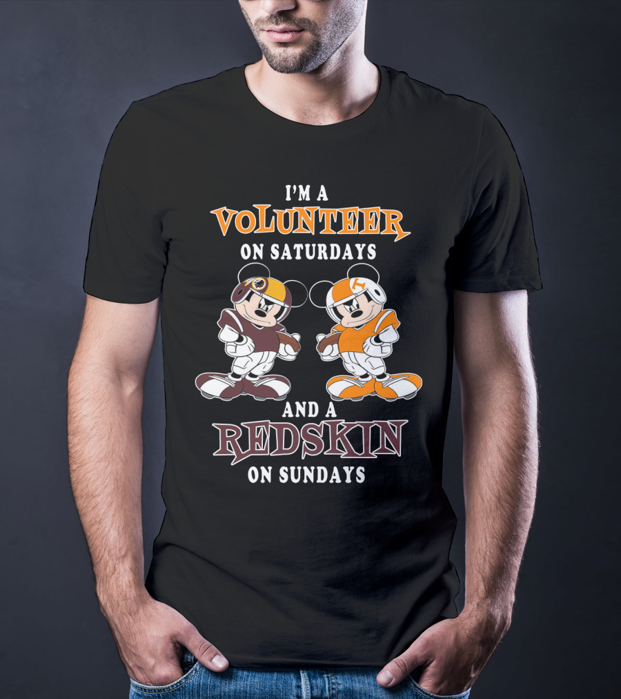 I'm A Volunteer On Saturdays And A Redskin On Sundays T-Shirt