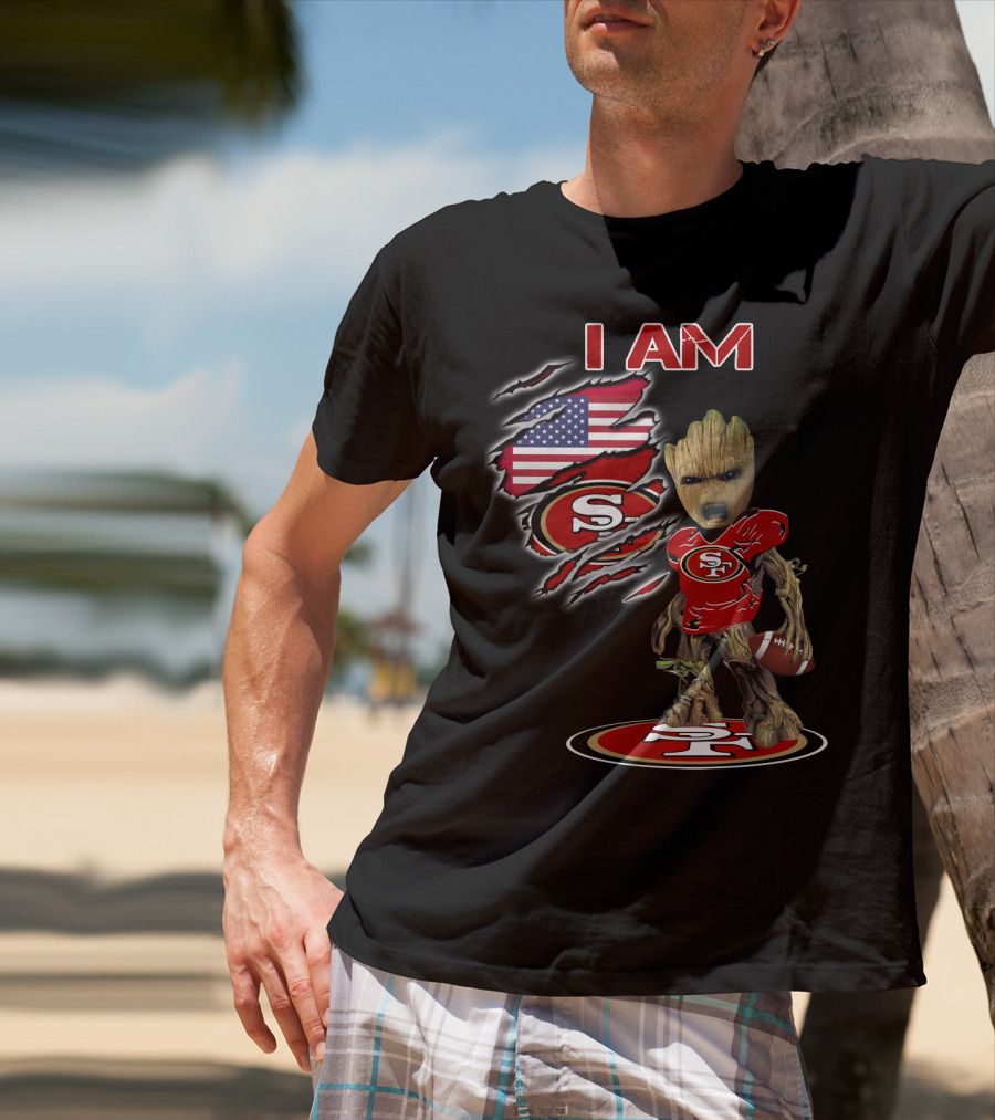 I Am Groot San Francisco 49ers American Football Fan T-Shirt