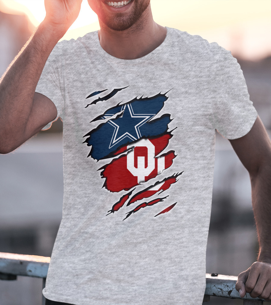 Dallas Cowboys Oklahoma Sooners Football Fan Gear T-Shirt