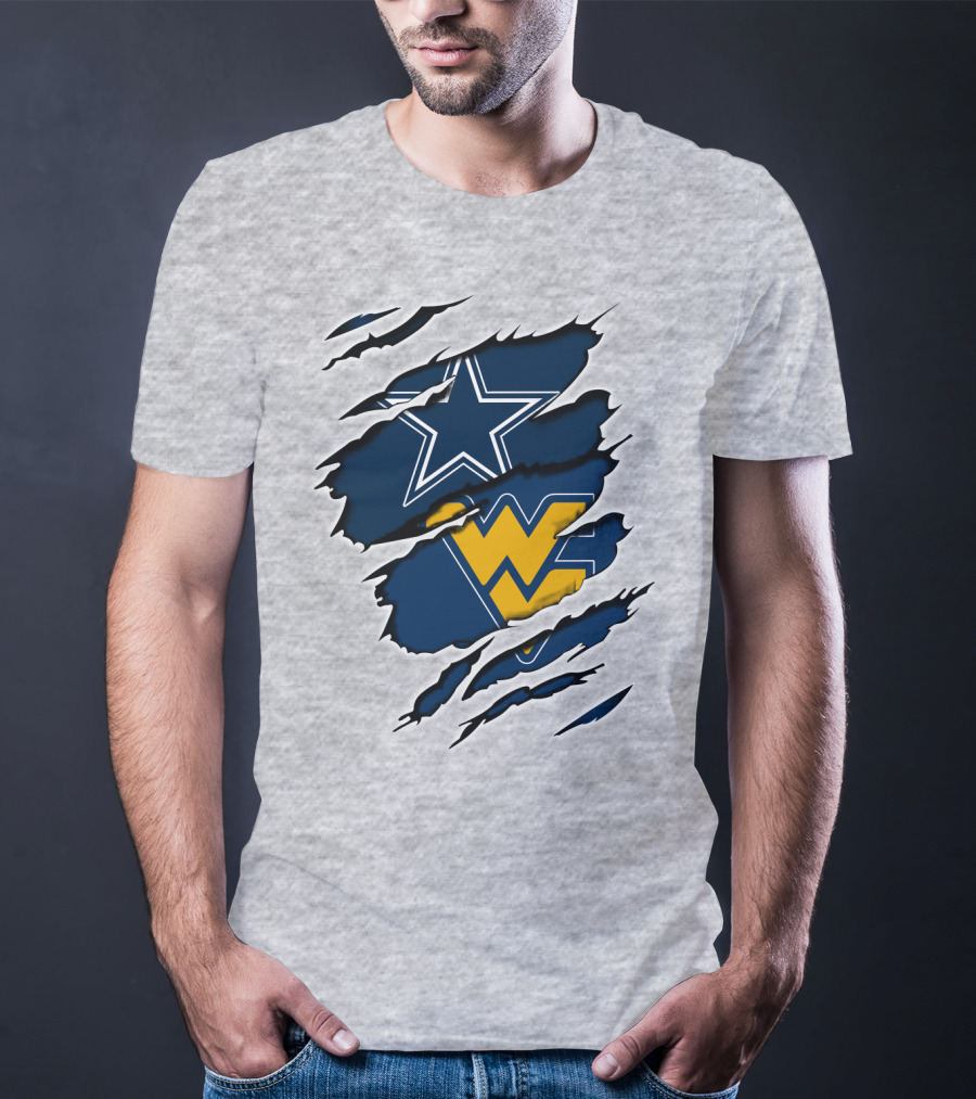 Cowboys West Virginia Mountaineers Star Logo Fusion T-Shirt