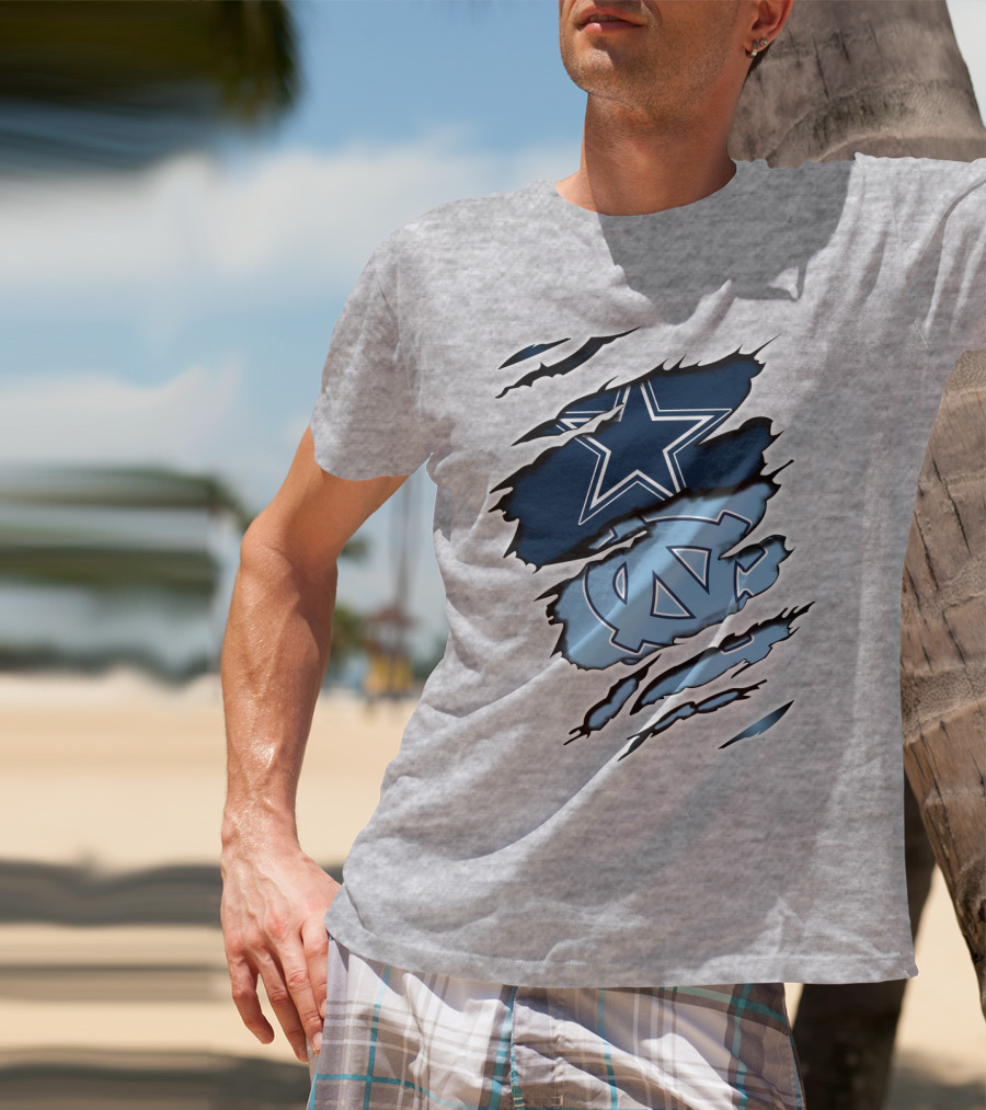 Cowboys Star Tarheels Claw Rip Fusion T-Shirt