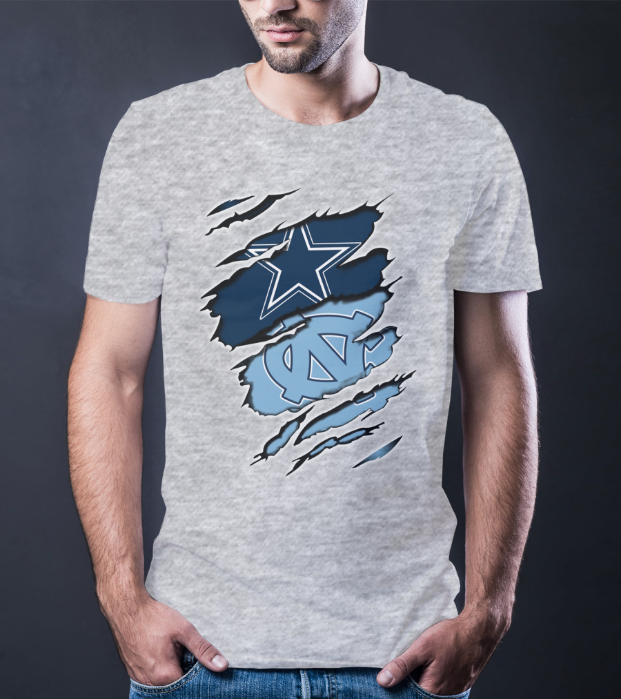 Cowboys Star Tarheels Claw Rip Fusion T-Shirt
