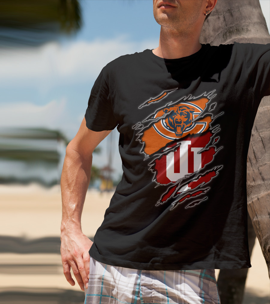 Chicago Bears Indiana Hoosiers Crossover T-Shirt