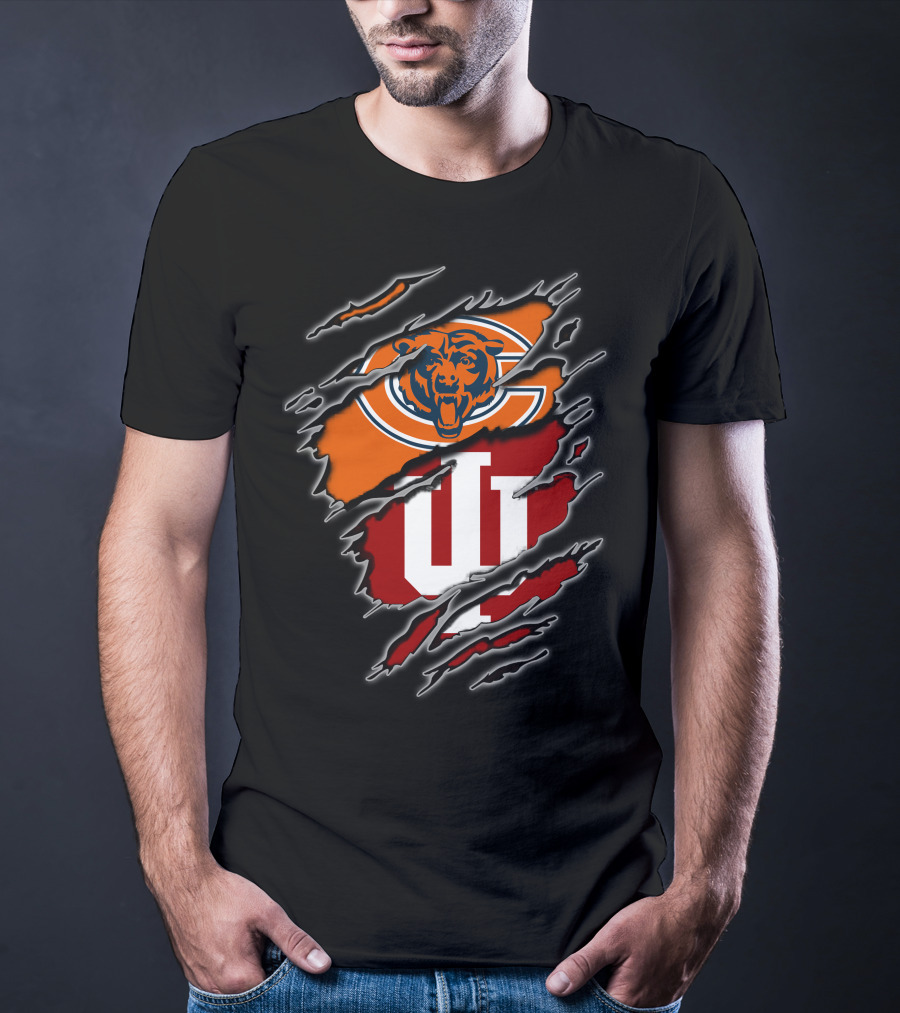 Chicago Bears Indiana Hoosiers Crossover T-Shirt