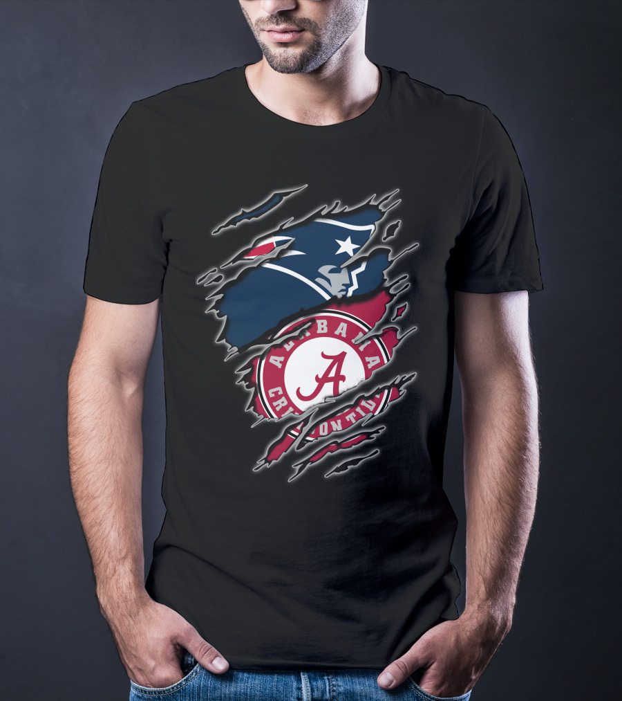 New England Patriots Alabama Crimson Tide Combo T-Shirt