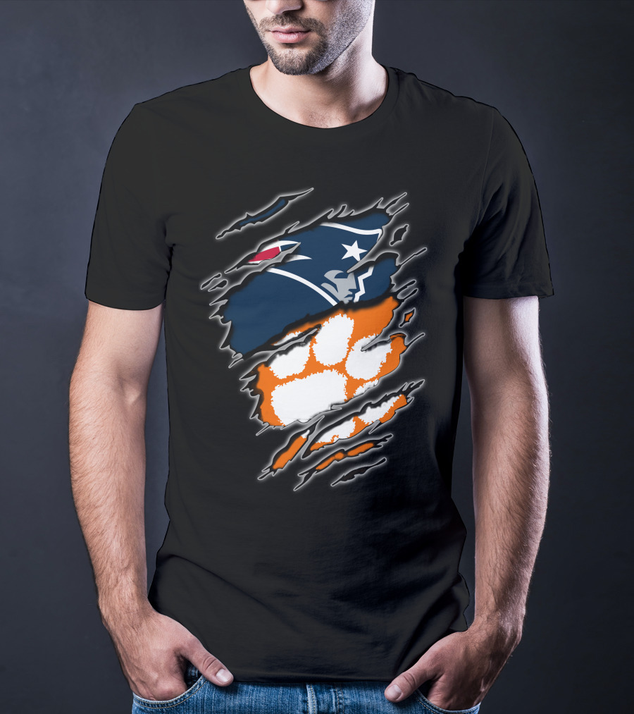 Patriots Clemson Paw Ripped T-Shirt